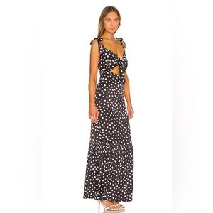 Fiammetta Maxi Dress in Black & White Dot
MAJORELLE